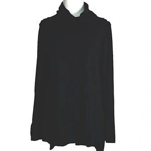 Lane Bryant Drape/Turtleneck Pullover Tunic Sweater Black Sz 22/24‎